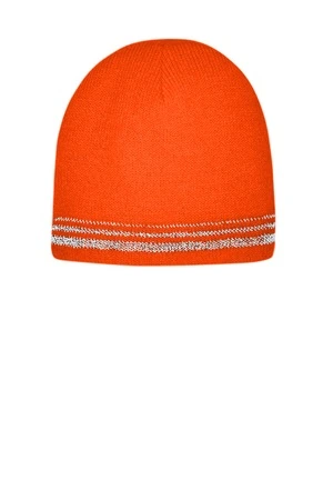 CornerStone Lined Enhanced Visibility with Reflective Stripes Beanie CS804